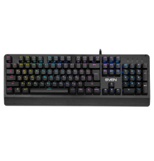 Механическая игровая клавиатура SVEN KB-G9700 (104 кл,+12Fn,RED switch, RGB, мет, корпус) Sven SV-015831