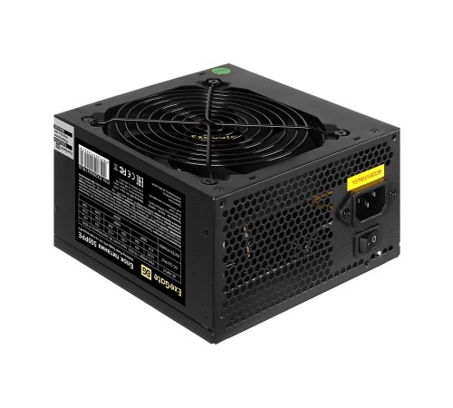 Exegate EX260641RUS Блок питания 500W Exegate 500PPE, ATX, black, APFC, 12cm, 24p+(4+4)p PCI-E, 3*IDE, 5*SATA, FDD