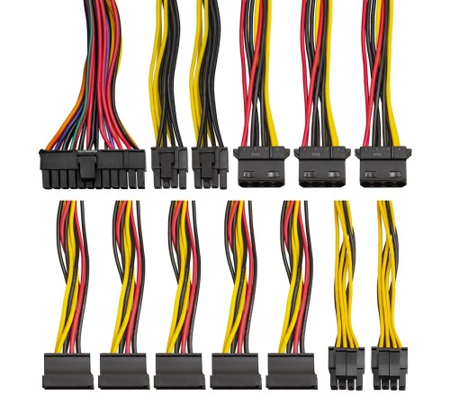 Exegate EX260641RUS Блок питания 500W Exegate 500PPE, ATX, black, APFC, 12cm, 24p+(4+4)p PCI-E, 3*IDE, 5*SATA, FDD