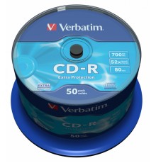 Диск CD-R Verbatim 700Mb 52x Cake Box (50шт) (43351)