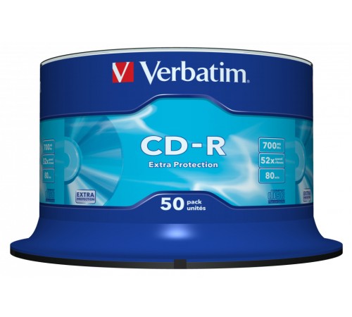 Диск CD-R Verbatim 700Mb 52x Cake Box (50шт) (43351)
