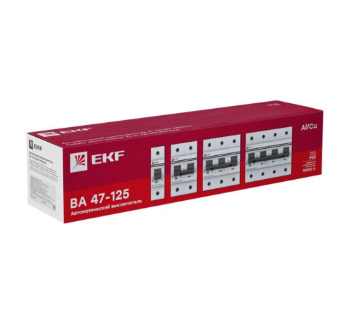 EKF mcb47125-3-80C Автоматический выключатель 3P 80А (C) 15кА ВА 47-125 EKF PROxima EKF mcb47125-3-80C Автоматический выключатель 3P 80А (C) 15кА ВА 47-125 EKF PROxima