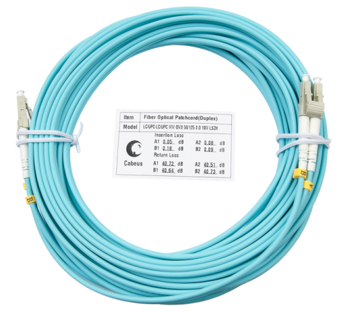 Cabeus FOP-50-LC-LC-10m Шнур оптический duplex LC-LC 50/125 mm OM3 10м LSZH (FOP-50-LC-LC-10m)