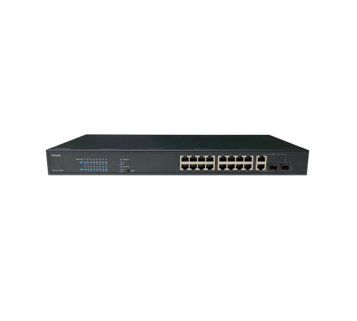 Неуправляемый стоечный 16 портовый PoE коммутатор POWERTONE PUS-CC16L-250R с изоляцией портов