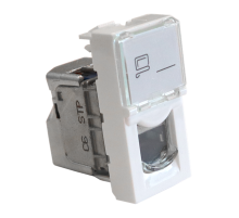 Вставка Lanmaster LAN-SIP-22S6-WH 22.5x45 1xKeystone белый (упак.:1шт)