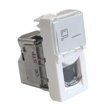 Вставка Lanmaster LAN-SIP-22S6-WH 22.5x45 1xKeystone белый (упак.:1шт)