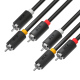 GCR Кабель 3.0m видео-аудио 3 х RCA / 3 х RCA, черный, GCR-54137 (GCR-54137)