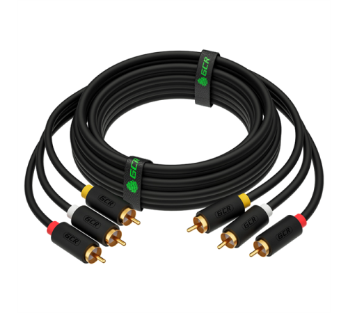 GCR Кабель 1.5m видео-аудио 3 х RCA / 3 х RCA, GOLD, черный, GCR-51820 (GCR-51820) GCR Кабель 1.5m видео-аудио 3 х RCA / 3 х RCA, GOLD, черный, GCR-51820 (GCR-51820)