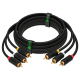 GCR Кабель 1.5m видео-аудио 3 х RCA / 3 х RCA, GOLD, черный, GCR-51820 (GCR-51820)