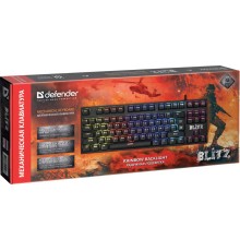 Клавиатура Defender Blitz GK-240L механическая черный USB for gamer LED