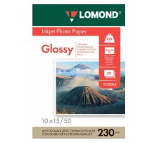 Фотобумага Lomond 0102035 10x15/230г/м2/50л./белый глянцевое для струйной печати