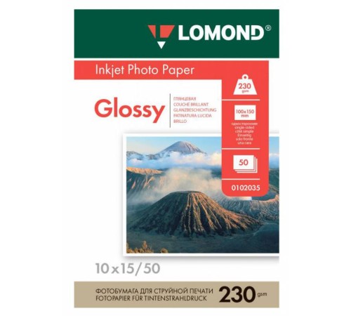 Фотобумага Lomond 0102035 10x15/230г/м2/50л./белый глянцевое для струйной печати Фотобумага Lomond 0102035 10x15/230г/м2/50л./белый глянцевое для струйной печати