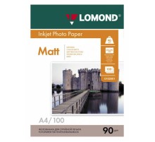 Фотобумага Lomond 0102001 A4/90г/м2/100л./белый матовое для струйной печати