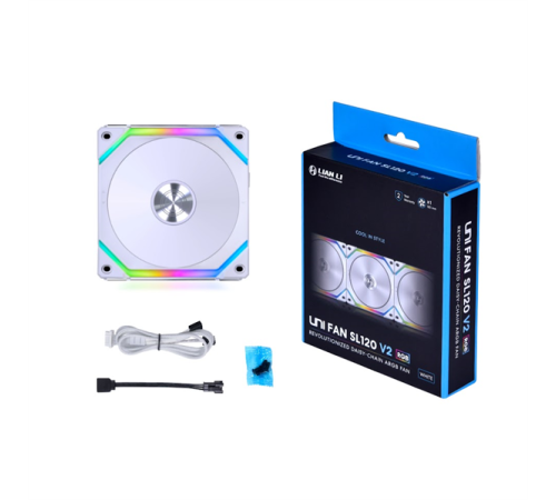 Вентилятор LIAN LI UNI FAN SL V2 120 White aRGB PWM 120mm 2000RPM (1pcs) (G99.12SLV21W.00) Вентилятор LIAN LI UNI FAN SL V2 120 White aRGB PWM 120mm 2000RPM (1pcs) (G99.12SLV21W.00)