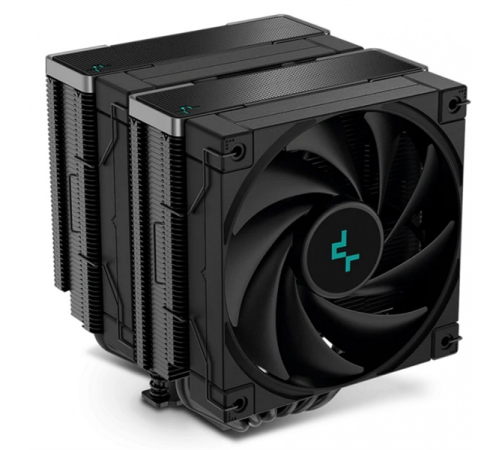 Кулер для процессора DEEPCOOL AK620 ZERO DARK LGA20XX/1700/1200/115X/AM5/AM4 (8шт/кор, TDP 260W, PWM, DUAL Fan 120mm, 6 тепл. трубок, черный) RET (AK620 ZERO DARK)