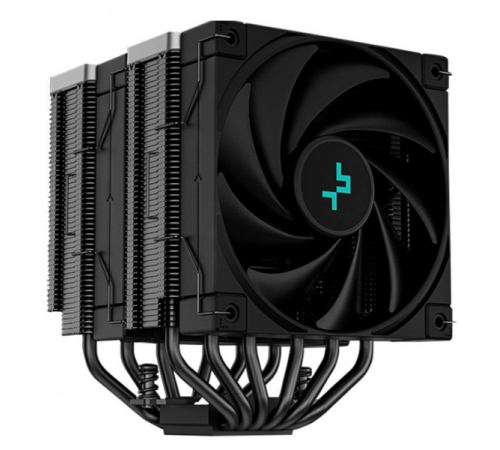 Кулер для процессора DEEPCOOL AK620 ZERO DARK LGA20XX/1700/1200/115X/AM5/AM4 (8шт/кор, TDP 260W, PWM, DUAL Fan 120mm, 6 тепл. трубок, черный) RET (AK620 ZERO DARK)