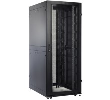 Шкаф серверный ПРОФ напольный 42U (800x1000) дверь перфор. 2 шт., черный, в сборе (ШТК-СП-42.8.10-44АА-9005)