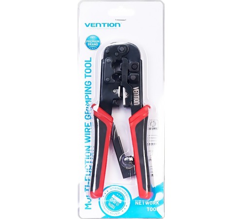 Обжимной инструмент Vention для витой пары с фиксатором RJ45/RJ12/RJ14/RJ11 (8p8c,6p6c,6p4c,6p2c) Vention Обжимной инструмент Vention для витой пары с фиксатором RJ45/RJ12/RJ14/RJ11 (8p8c,6p6c,6p4c,6p2c) (KEAB0) (KEAB0)