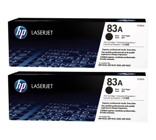 Картридж лазерный HP 83A CF283AD черный x2упак. (3000стр.) для HP LJ Pro M125nw/M127fw Картридж лазерный HP 83A CF283AD черный x2упак. (3000стр.) для HP LJ Pro M125nw/M127fw