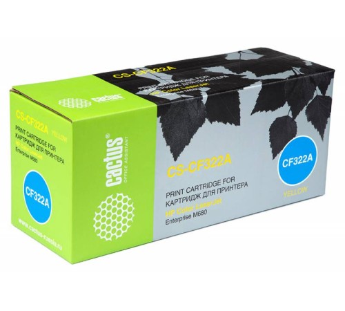 Картридж лазерный Cactus CS-CF322AR желтый (16500стр.) для HP CLJ Ent M680