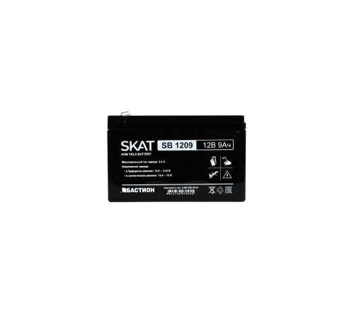 (2540) Бастион SKAT SB 1209 АКБ СК 12В/9Ач/макс. ток заряд 2,7А/F1/Срок службы 6 лет/1,5 л.г (SKAT SB 1209) (2540) Бастион SKAT SB 1209 АКБ СК 12В/9Ач/макс. ток заряд 2,7А/F1/Срок службы 6 лет/1,5 л.г (SKAT SB 1209)