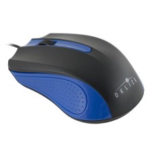 Мышь Оклик 225M черный/синий оптическая (1200dpi) USB (2but)