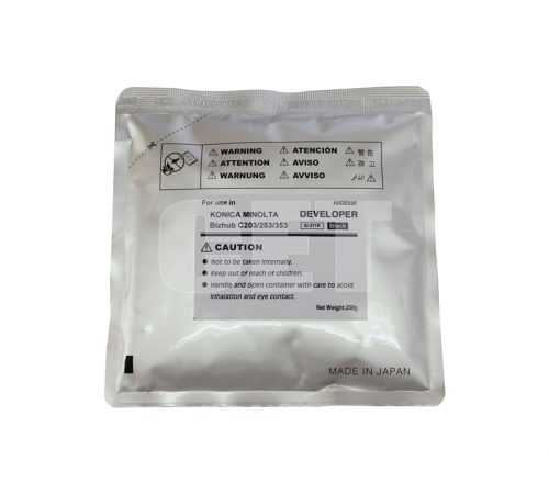 Девелопер для KONICA MINOLTA Bizhub C200/C203/C253/C353 (аналог, для использования в IU-211K) (CET) Black, 250г/пак, 100000 стр., CET6823