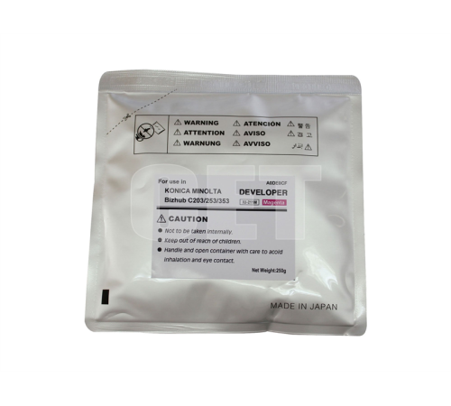 Девелопер для KONICA MINOLTA Bizhub C200/C203/C253/C353 (аналог, для использования в IU-211M) (CET) Magenta, 250г/пак, 75000 стр., CET6826