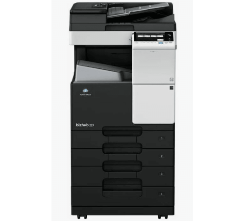 Лазерное многофункциональное устройство Konica Minolta bizhub 227 (МФУ, A3, 22 ppm, без крышки и ADF, без тумбы, без картриджей, без кабеля питания, запуск только инженером платно) (A7AK027)