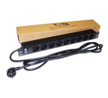 Блок распределения питания Lanmaster TWT-PDU19-16A9P-3.0 гор.размещ. 9xSchuko базовые 16A Schuko