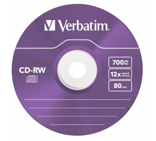 Диск CD-RW Verbatim 700Mb 12x Slim case (5шт) Color (43167) Диск CD-RW Verbatim 700Mb 12x Slim case (5шт) Color (43167)