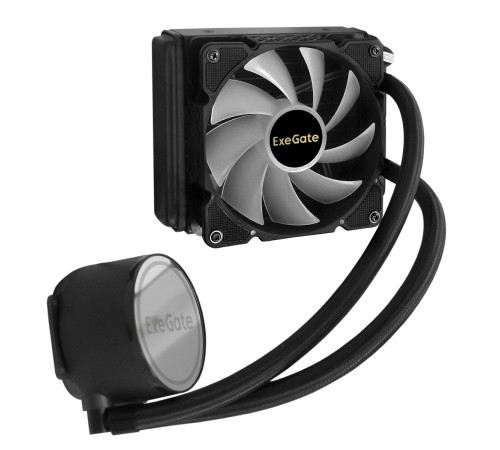 Exegate EX293456RUS Комплект водяного охлаждения ExeGate BlackWater-120.PWM.RGB (RGB подсветка, LGA2066/2011/1366/1150/1151/1155/1156/1200/1700/AM4/FM1/FM2/FM2+/AM2/AM2+/AM3/AM3+, TDP 150W, Fan 120mm,