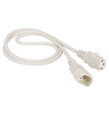 Шнур питания C13-C14, 3х0.75, 220В, 10А, белый, 1.8 метра (LAN-PP13/14-1.8-WH)