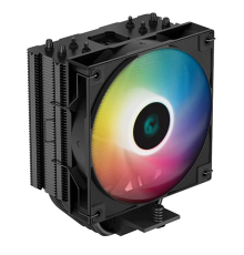 Кулер для процессора DEEPCOOL AG400 BK ARGB LGA1700/1200/115X/AM5/AM4 (18шт/кор, TDP 220W, PWM, ARGB Fan 120mm, 4 тепл. Трубки, черный) RET (AG400 BK ARGB)