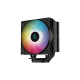 Кулер для процессора DEEPCOOL AG400 BK ARGB LGA1700/1200/115X/AM5/AM4 (18шт/кор, TDP 220W, PWM, ARGB Fan 120mm, 4 тепл. Трубки, черный) RET (AG400 BK ARGB)