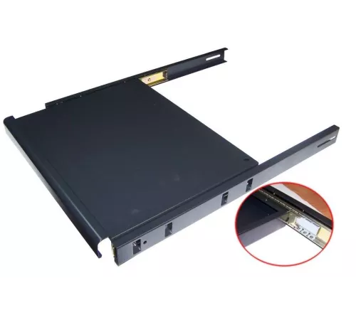 Полка выдвижная для клавиатуры Lanmaster TWT-CBB-SK-8/20 1U нагр.:20кг. 19" черный (упак.:1шт)