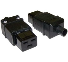 Вилка Lanmaster LAN-IEC-320-C19 IEC 60320 C19 16A 250V black