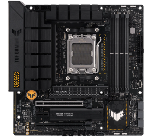 Материнская плата ASUS TUF GAMING B650M-PLUS, Socket AM5, B650, 4*DDR5, HDMI+DP, 4xSATA3 + RAID, M2, Audio, Gb LAN, USB 3.2, USB 2.0, mATX; 90MB1BF0-M0EAY0 (TUF GAMING B650M-PLUS)