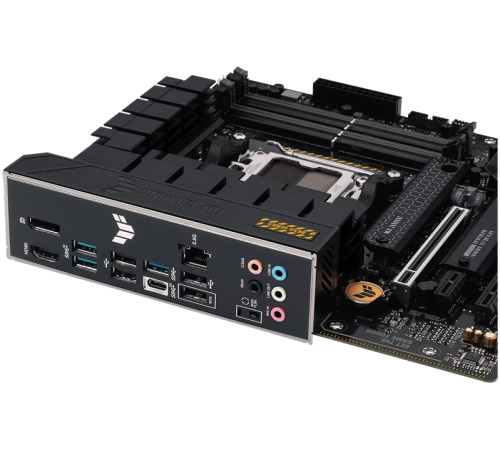 Материнская плата ASUS TUF GAMING B650M-PLUS, Socket AM5, B650, 4*DDR5, HDMI+DP, 4xSATA3 + RAID, M2, Audio, Gb LAN, USB 3.2, USB 2.0, mATX; 90MB1BF0-M0EAY0 (TUF GAMING B650M-PLUS)