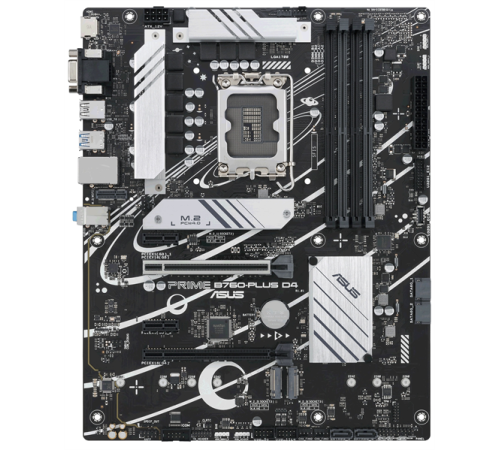 Материнская плата ASUS PRIME B760-PLUS D4, LGA1700, B760, 4*DDR4, HDMI+DP+VGA, 4xSATA3 + RAID, M2, Audio, Gb LAN, USB 3.2, USB 2.0, ATX; 90MB1CW0-M0EAY0 (PRIME B760-PLUS D4)