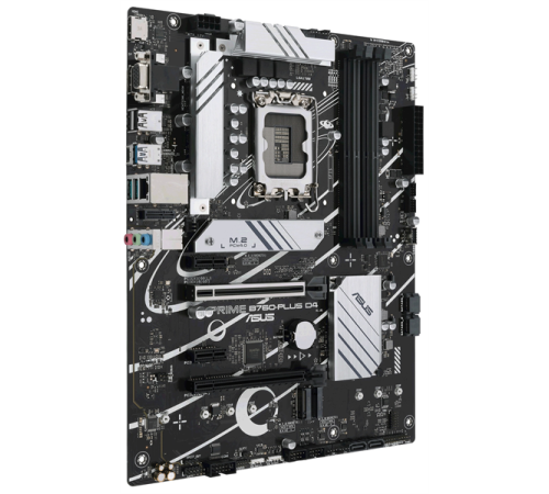 Материнская плата ASUS PRIME B760-PLUS D4, LGA1700, B760, 4*DDR4, HDMI+DP+VGA, 4xSATA3 + RAID, M2, Audio, Gb LAN, USB 3.2, USB 2.0, ATX; 90MB1CW0-M0EAY0 (PRIME B760-PLUS D4)