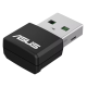 Адаптер ASUS USB-AX55 NANO // WI-FI 802.11ax/ac/a/g/n, 400 + 867 Mbps USB 3.0 Adapter + 2 антенны ; 90IG06X0-MO0B00 (USB-AX55 NANO)