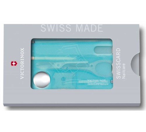 Швейцарская карта Victorinox SwissCard Nailcare (0.7240.T21) бирюзовый полупрозрачный коробка подарочная Швейцарская карта Victorinox SwissCard Nailcare (0.7240.T21) бирюзовый полупрозрачный коробка подарочная