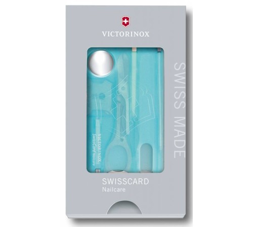 Швейцарская карта Victorinox SwissCard Nailcare (0.7240.T21) бирюзовый полупрозрачный коробка подарочная Швейцарская карта Victorinox SwissCard Nailcare (0.7240.T21) бирюзовый полупрозрачный коробка подарочная