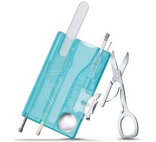 Швейцарская карта Victorinox SwissCard Nailcare (0.7240.T21) бирюзовый полупрозрачный коробка подарочная