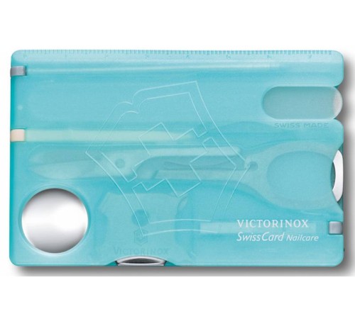 Швейцарская карта Victorinox SwissCard Nailcare (0.7240.T21) бирюзовый полупрозрачный коробка подарочная Швейцарская карта Victorinox SwissCard Nailcare (0.7240.T21) бирюзовый полупрозрачный коробка подарочная