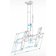 Кронштейн для телевизора Holder PR-101-W белый 32"-65" макс.60кг потолочный фиксированный