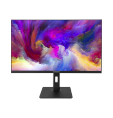 Монитор IRBIS SMARTVIEW 27'' LED Monitor 2560x1440, 16:9, IPS, 300 cd/m2, 1000:1, 3ms, 178°/178°, HDMI, DP, USBх3, Audio output, Pjack, 75Hz, Height, Tilt, Swiv, Pivot, Speakers, внутр. бп, Black NEW (ISM27QIDL)