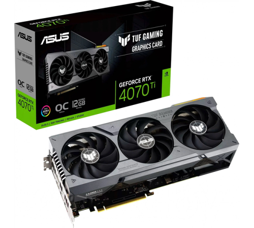 Видеокарта Asus PCI-E 4.0 TUF-RTX4070TI-12G-GAMING NVIDIA GeForce RTX 4070TI 12288Mb 192 GDDR6X 1785/21000 HDMIx2 DPx3 HDCP Ret Видеокарта Asus PCI-E 4.0 TUF-RTX4070TI-12G-GAMING NVIDIA GeForce RTX 4070TI 12288Mb 192 GDDR6X 1785/21000 HDMIx2 DPx3 HDCP Ret