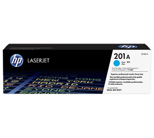 Картридж лазерный HP 201A CF401A голубой (1400стр.) для HP CLJ Pro M252/M277